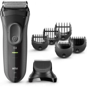 Buy with crypto BRAUN SERIES 3 SHAVE & STYLE 3000BT Electric Shaver with Beard Trimmer - Black-1