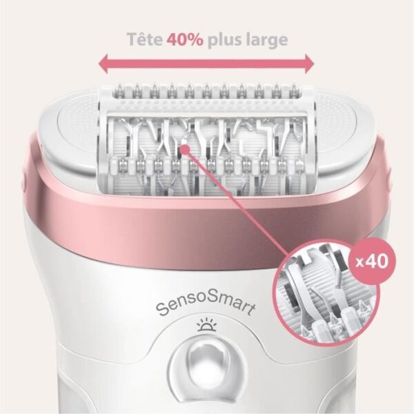 Buy with crypto Braun Silk-epil 9 9-890 Wireless Epilator white-pink gold with precision razor-4