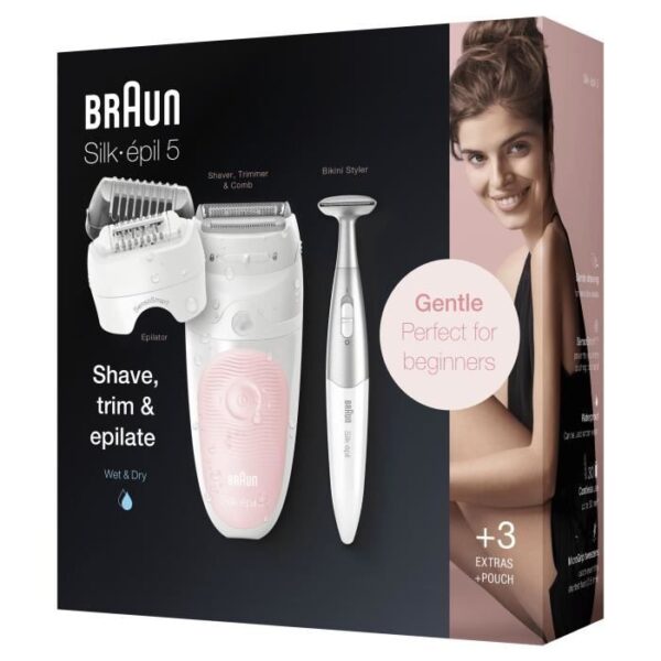 Buy with crypto Braun Silk-épil 5 5-820 Epilator - Micro-Grip technology with 28 tweezers)-6