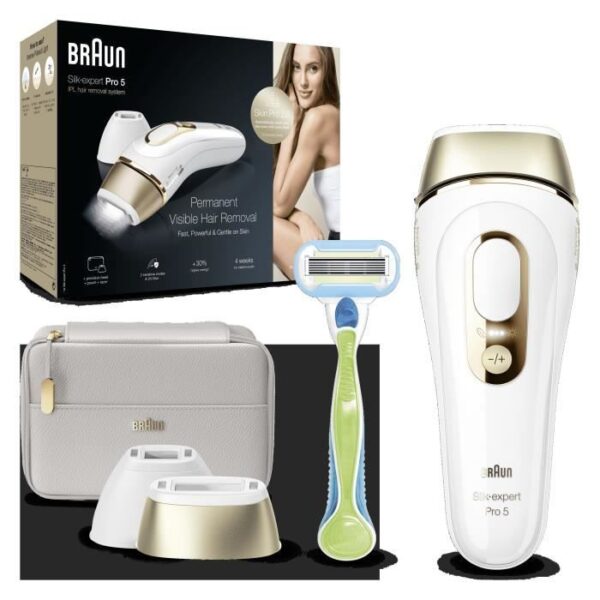 Buy with crypto Silk pulsed light epilator · Expert Pro 5 PL5154 with 3 accessories: precision head