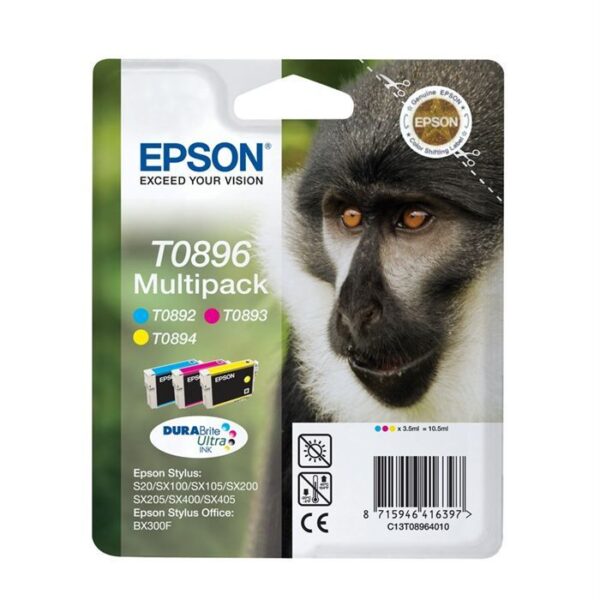 Buy with crypto Epson T0895 Monkey Ink Cartridge Colors-1