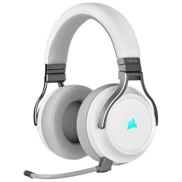 Buy with crypto CORSAIR Gamer Headset VIRTUOSO RGB Wireless White (CA-9011186-EU)-1