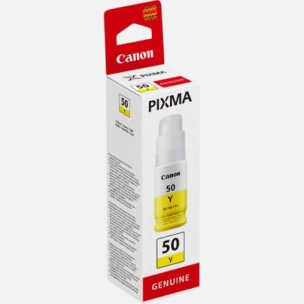 Buy with crypto Ink bottle - Canon - GI -50Y- Yellow - Pixma Megatank compatibility - (3405C001)-2