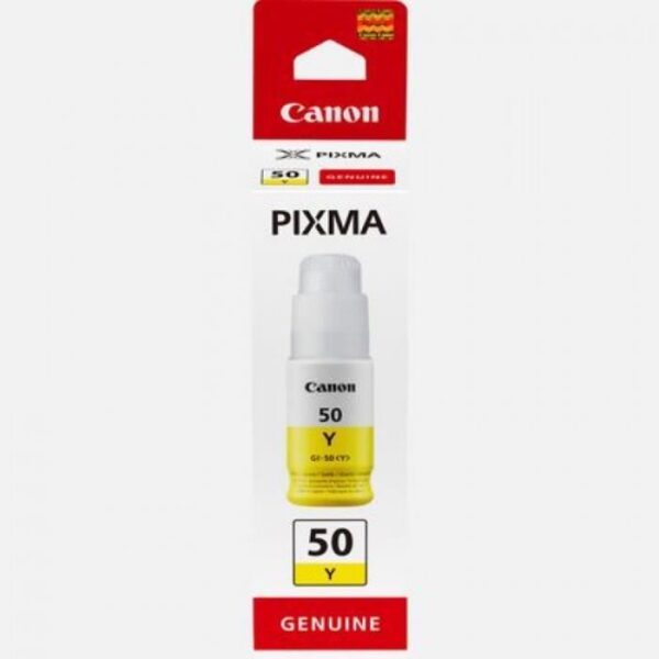 Buy with crypto Ink bottle - Canon - GI -50Y- Yellow - Pixma Megatank compatibility - (3405C001)-1