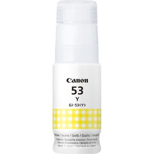 Buy with crypto Ink bottle - Canon - GI -53Y - Yellow - Pixma G650 and G550 compatibility - (4690C001)-1