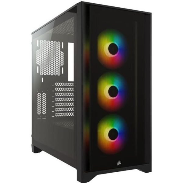 Buy with crypto CORSAIR iCUE 4000X RGB PC Case - Mid Tower - Tempered Glass - Black (CC9011204WW)-1