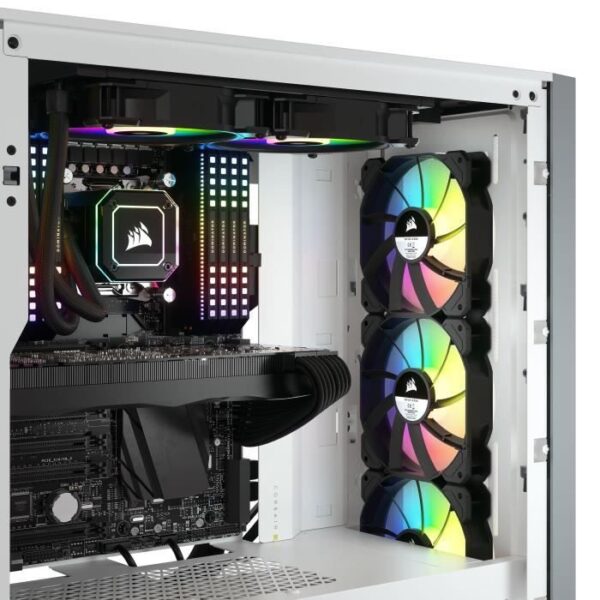 Buy with crypto CORSAIR iCUE 4000X RGB PC Case - Mid Tower - Tempered Glass - White (CC9011205WW)-5