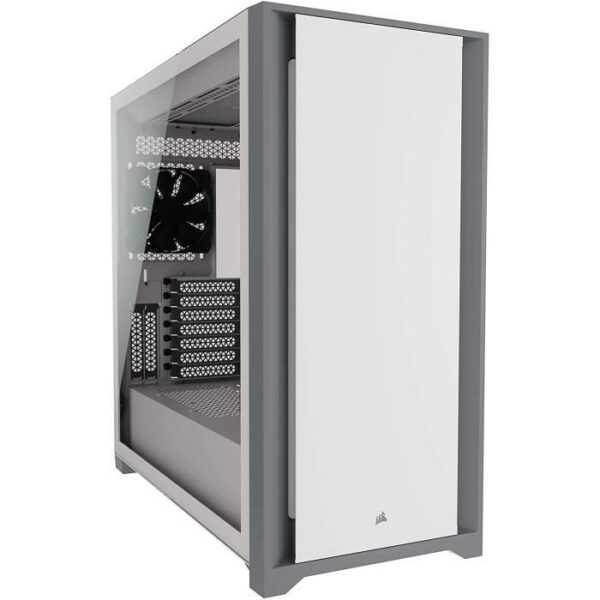 Buy with crypto CORSAIR 5000D PC Case - ATX Mid Tower Tempered Glass - White (CC-9011209-WW)-1