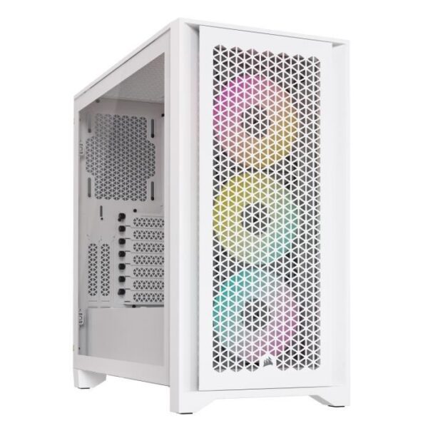 Buy with crypto PC case - Corsair - ICUE 4000D RGB Airflow - Middle Tower - 3 AF120 RGB Elite - White fans-1