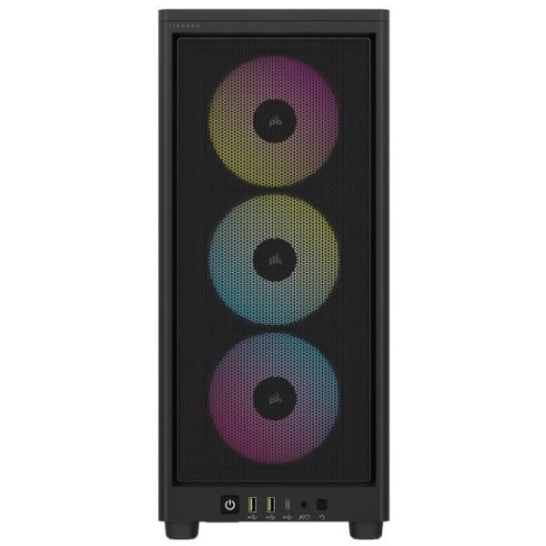 Buy with crypto PC case - Corsair - ICUE 2000D RGB Airflow - Mini ITX - 3 AF120 RGB Slim fans inclusive - Black - (CC -9011246 -WW)-4