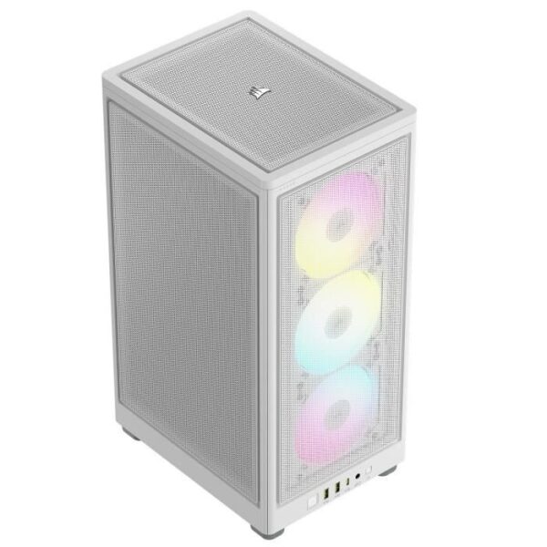 Buy with crypto PC case - Corsair - ICUE 2000D RGB Airflow - Mini ITX - 3 AF120 RGB Slim fans included - White - (CC -9011247 -WW)-2