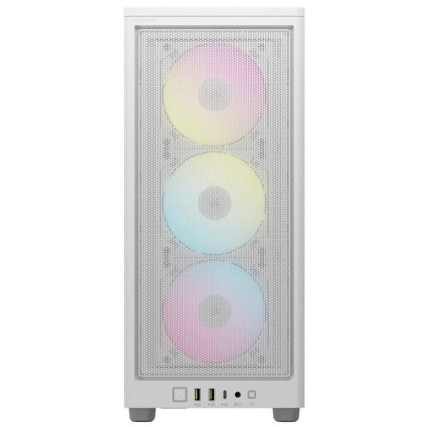 Buy with crypto PC case - Corsair - ICUE 2000D RGB Airflow - Mini ITX - 3 AF120 RGB Slim fans included - White - (CC -9011247 -WW)-4