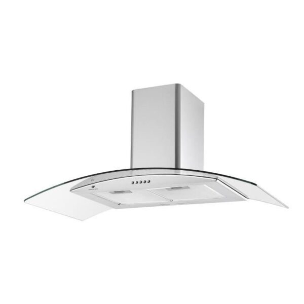 Buy with crypto Continental Edison decorative hood - L90 cm - Stainless steel glass-2