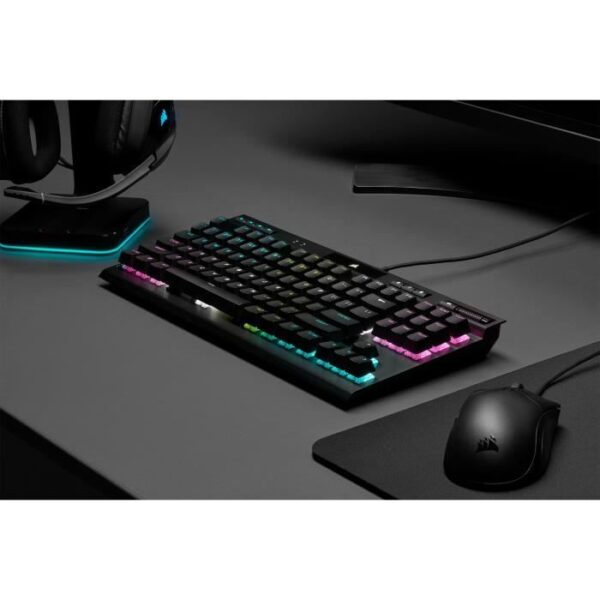 Buy with crypto Corsair keyboard Gaming Optical-Mechanic K70 RGB TKL Champion Series Retro Blind Opx Black (CH-911901A-FR)-5