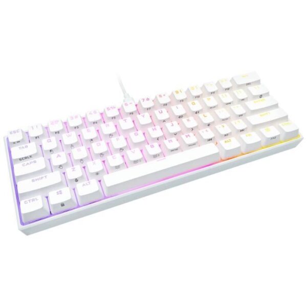 Buy with crypto Corsair keyboard K65 RGB Mini 60% Mechanical Gaming-White (CH-9194110-FR)-2