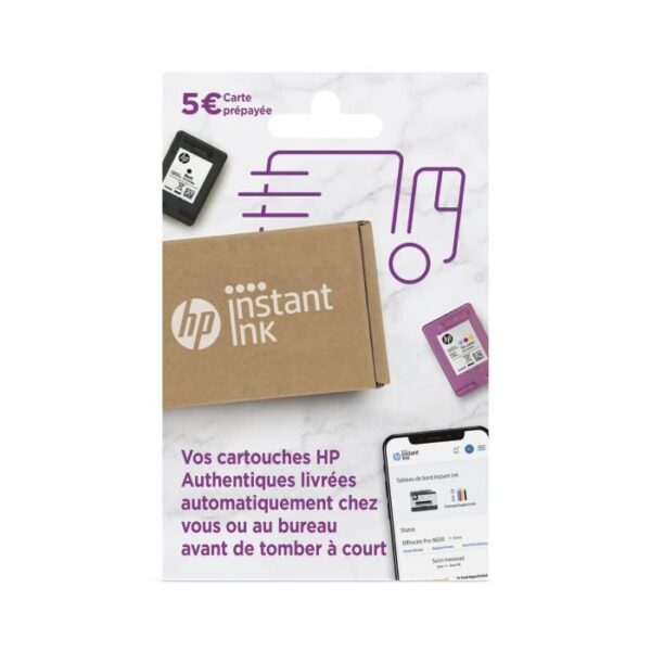 Buy with crypto HP Instant Ink Prepaid Card - Non-binding cartridges and toners printing plan-1