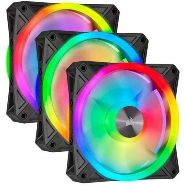 Buy with crypto CORSAIR Fan QL120 RGB - Diameter 120mm - Fan Kit RGB + Lighting CORE Node (CO-9050098-WW)-1