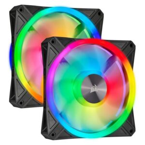 Buy with crypto CORSAIR Fan QL140 RGB - Diameter 140mm - Fan Kit RGB + Lighting Core Node (CO-9050100-WW)-1
