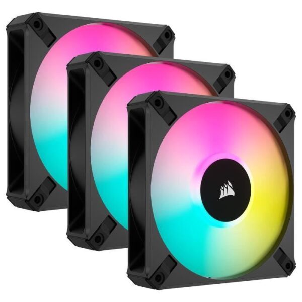 Buy with crypto Corsair - AF120 RGB Elite - AF Elite Series fans - 120mm - Airguide - Three - Black Pack - (CO -9050154 -WW)-1