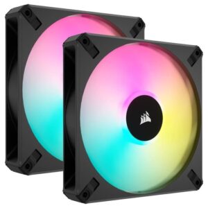 Buy with crypto Corsair - AF140 RGB Elite - AF Elite Series fans - 140mm - AirGuide - Pack of two - Black - (CO -9050156 -WW)-1