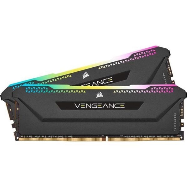 Buy with crypto CORSAIR DDR4 PC Memory - VENGEANCE RGB PRO - 16GB (2x8GB) - 3600Mhz - CAS 18 - Black (CMH16GX4M2D3600C18)-1