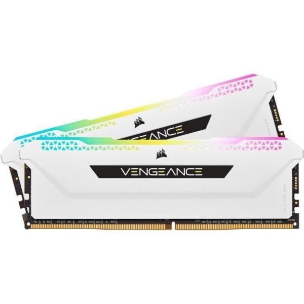 Buy with crypto CORSAIR DDR4 PC Memory - VENGEANCE RGB PRO 16GB (2x8GB) - 3600Mhz - CAS 18 - White (CMH16GX4M2D3600C18W)-2