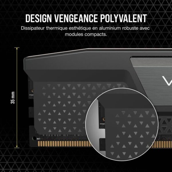 Buy with crypto Corsair Vengeance 32GB 2x16gb - DDR5 5200MHz - CAS40 - Black (CMK32GX5M2B5200C40)-2