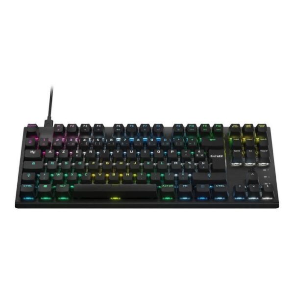 Buy with crypto Optical -Mechanic Gaming Keyboard - Azerty - Corsair - K60 Pro TKL - Without Digital Pavé - RGB backlit - Black (CH -911D01A -FR)-2