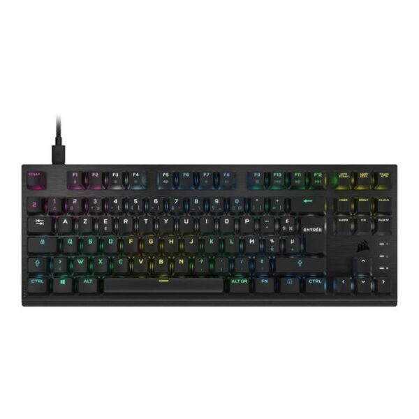 Buy with crypto Optical -Mechanic Gaming Keyboard - Azerty - Corsair - K60 Pro TKL - Without Digital Pavé - RGB backlit - Black (CH -911D01A -FR)-1