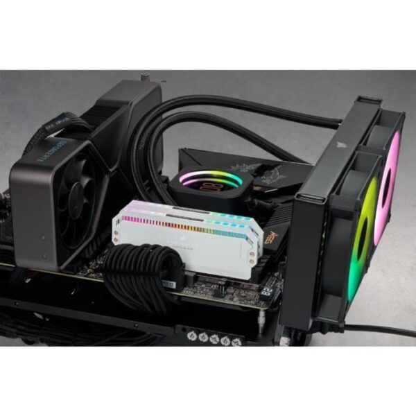 Buy with crypto RAM memory - Corsair - Dominator Platinum RGB DDR5 - 32GB 2x16gb DIMM - 6200 MHz - 1.3V - White (CMT32GX5M2X6200C36W)-5