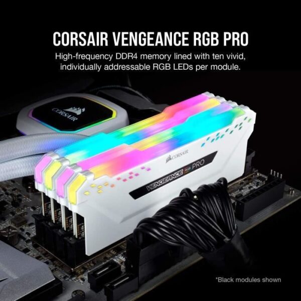 Buy with crypto CORSAIR PC Memory DDR4 - Vengeance RGB Pro Series 16 GB - 3200 MHz - CL16 (CMW16GX4M2C3200C16W)-4