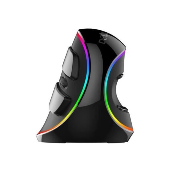 Buy with crypto DELUX Ergo Black Vertical Mouse - Wireless - RGB-3