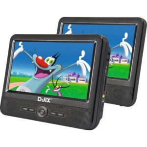 Buy with crypto DJIX PVS906-50SM 9 portable DVD player - Double screen - 2 hour battery life - Black-1