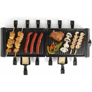 Buy with crypto LIVOO DOC185 Raclette set 12 people - Black-1