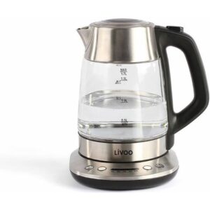 Buy with crypto Livoo Dod165 Theiere - Electric kettle - Wireless - Gray-1