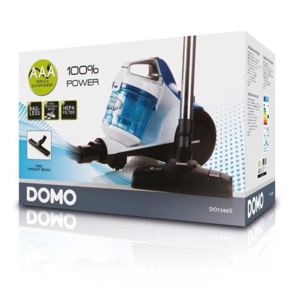 Buy with crypto Domo do7286s vacuum cleaner without bag - 1.5 l - 700 W - white and blue)-6