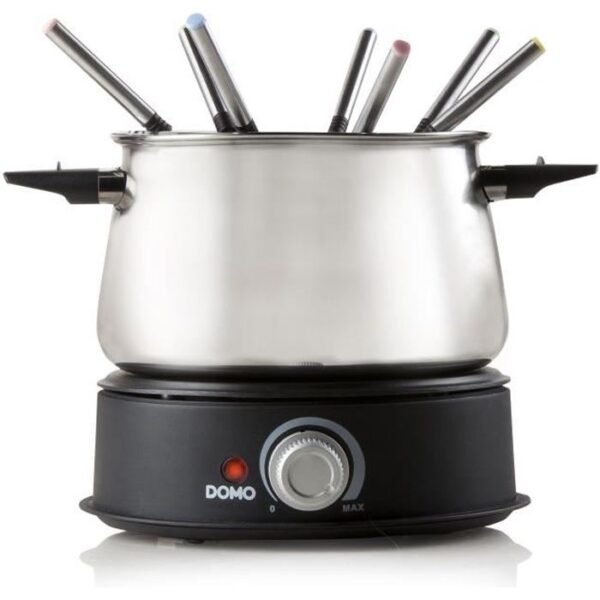 Buy with crypto DOMO DO706F Fondue Set - Black and Stainless-1