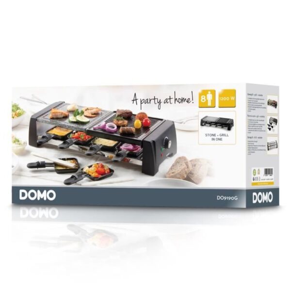 Buy with crypto DOMO DO9190G Raclette set 8 people - Black-4