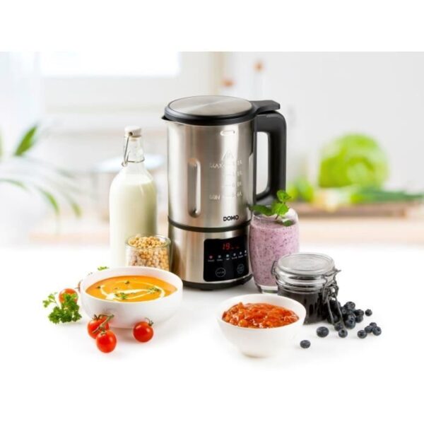 Buy with crypto Domo heating blender - 6 programs - stainless steel-3