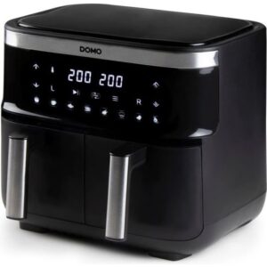 Buy with crypto Domo hot air fryer - Do537fr - 2 x 4 L - 85 ° A 200 ° - 8 Automatic programs - L40 x W 40 x H 36 cm-1