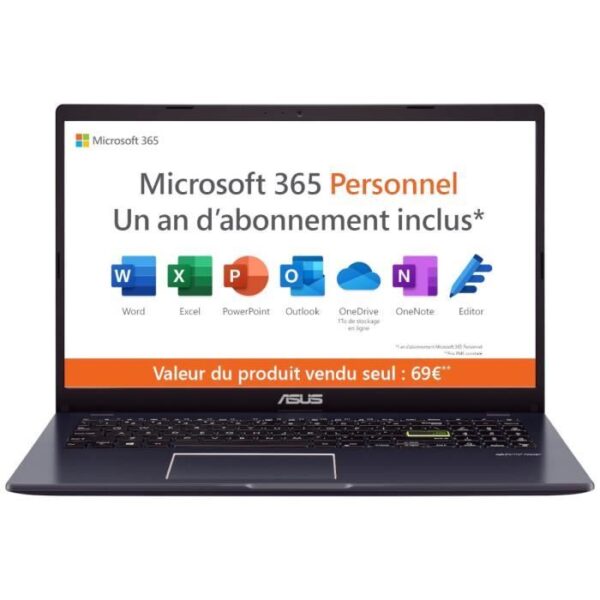 Buy with crypto PC Laptop Asus VivoBook 15 E510 | 15.6 HD - Intel Pentium Silver N5030 - RAM 4GB - 128GB EMMC - Win 11 & Microsoft 365-1