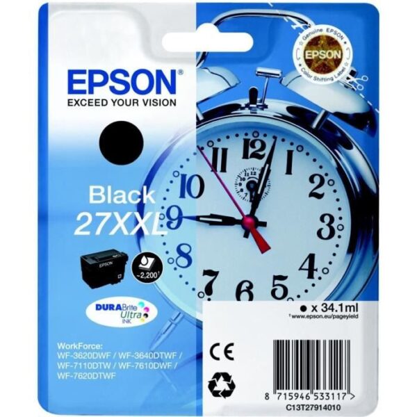 Buy with crypto EPSON Pack of 1 Cartridge 27XXL - Black - Very High Capacity 34.1ml-1