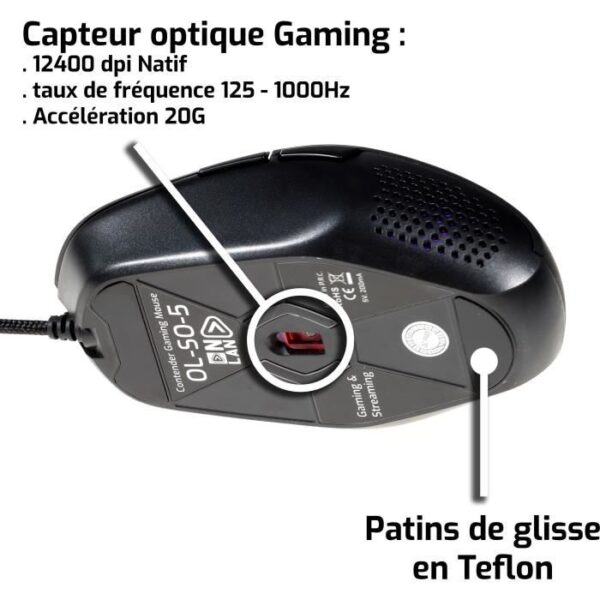 Buy with crypto SO -5 wired gaming mouse on lan - black-3