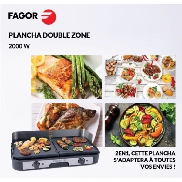 Buy with crypto FAGOR - FG823 - Extra Large Stainless Steel Plancha - 2200 W-3