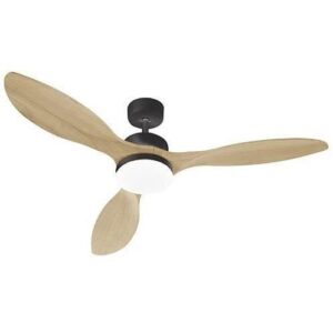 Buy with crypto Oklahoma Black & Wood - Ceiling fan Ø137cm 100W + LED lighting-1