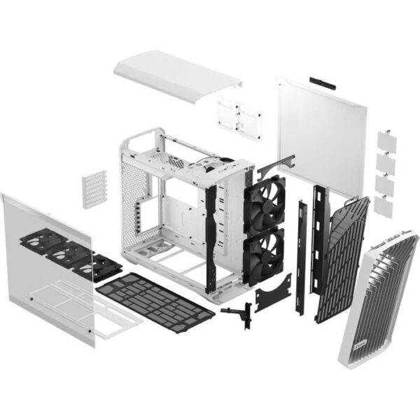 Buy with crypto PC case - FRACTAL DESIGN - Torrent White TG Clear Tint - SSI-CEB - Optimized air flow with 5 fans included - (FD-C-TOR1A-03))-6