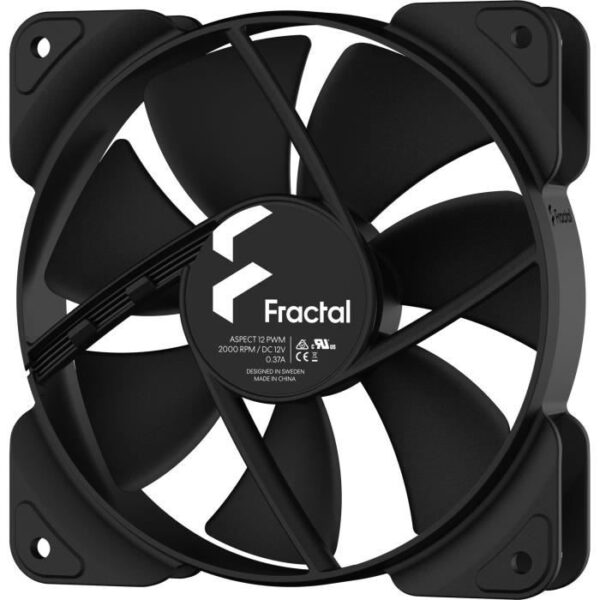 Buy with crypto PC Fan - FRACTAL DESIGN - Aspect 12 PWM Black (FD-F-AS1-1203)-2