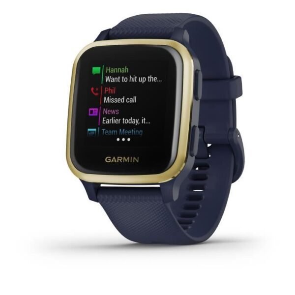 Buy with crypto GARMIN Venu Sq Music Edition - Captain Blue / Light Gold - GPS sports smartwatch connected to health and well-being-2