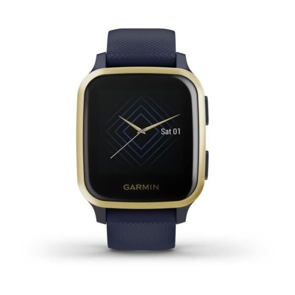 Buy with crypto GARMIN Venu Sq Music Edition - Captain Blue / Light Gold - GPS sports smartwatch connected to health and well-being-3