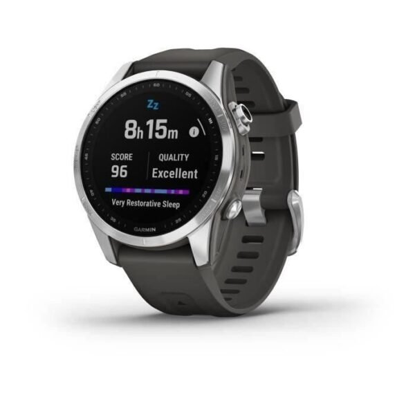 Buy with crypto GARMIN Fenix 7S - Connected sports GPS watch - Silver with gray band-3